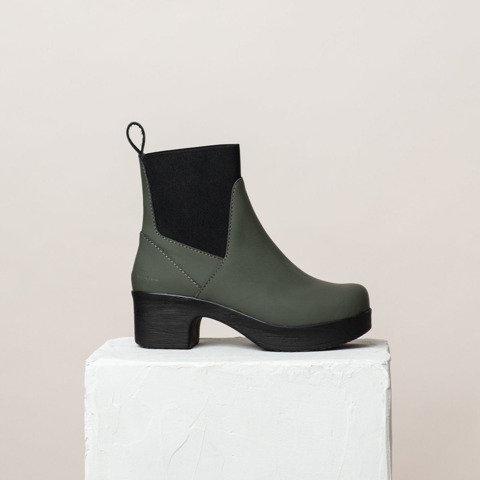 Angelina Green Clog Boot