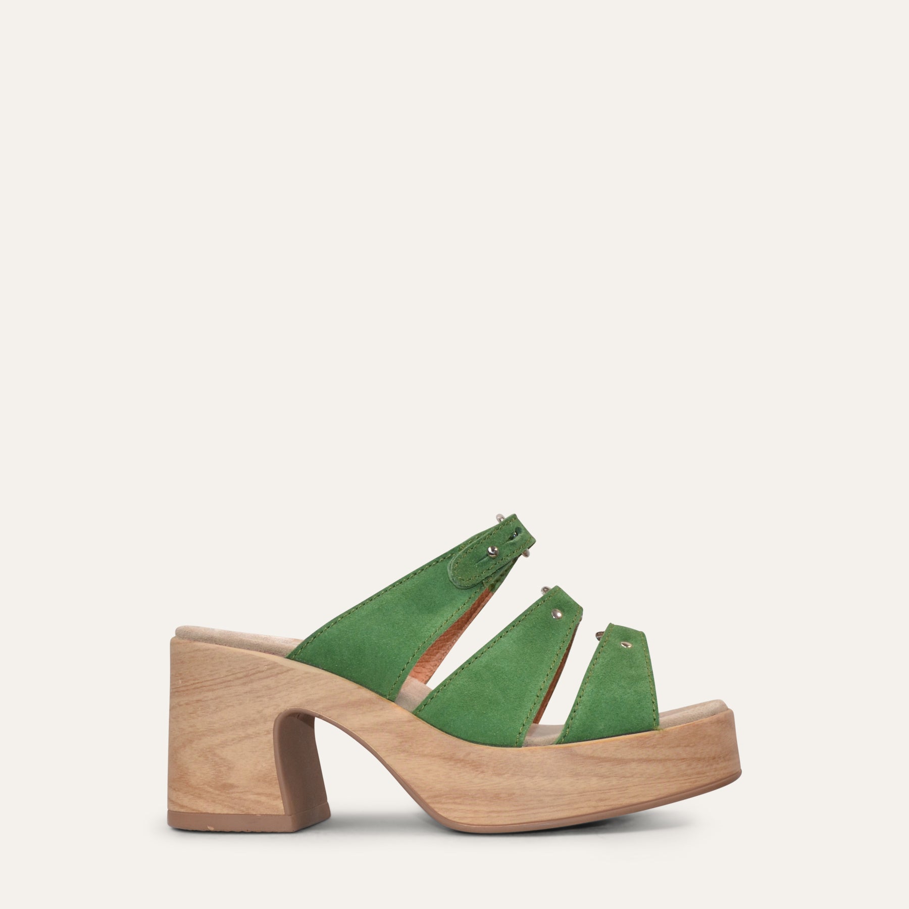 Jenny green suede clog sandal Calou