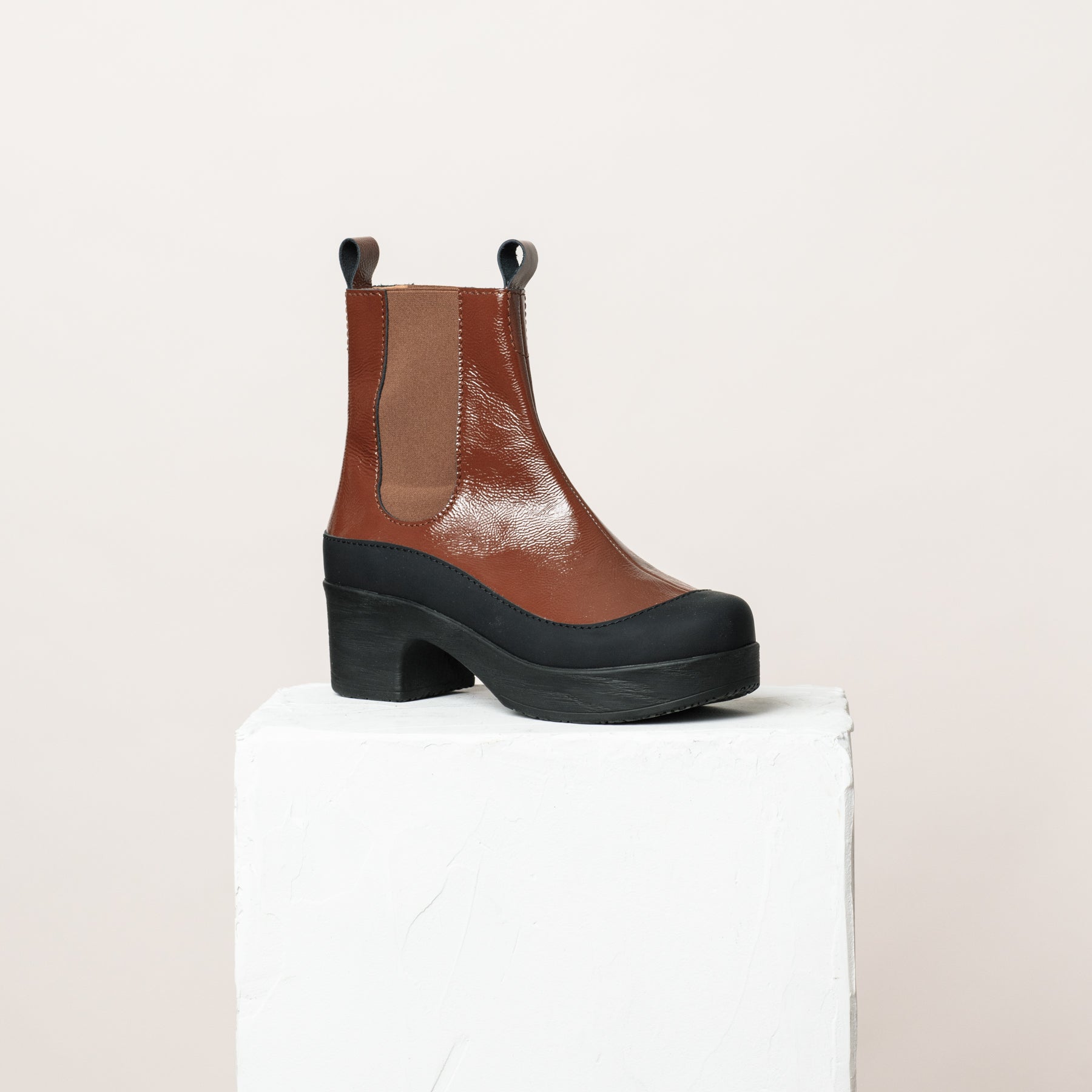Susie Boot Tan Patent