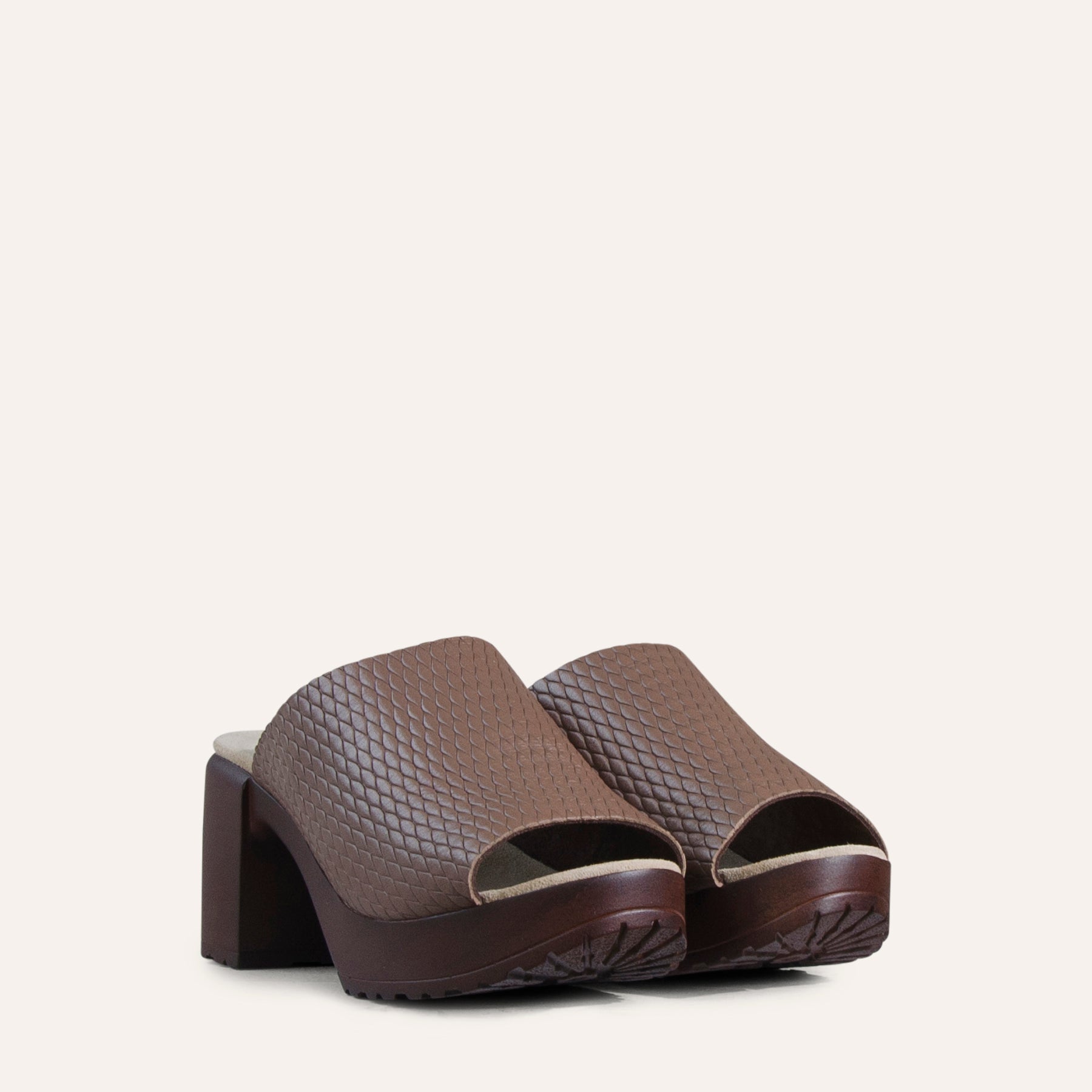 Becka brown clog mules Calou Stockholm