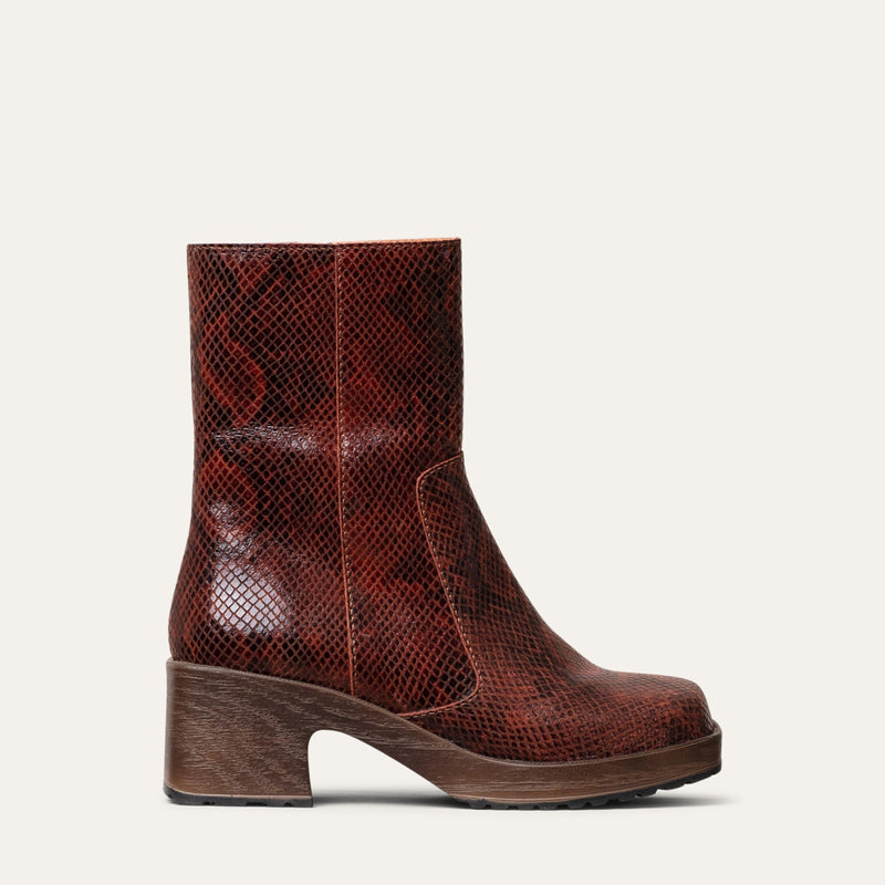 Ines snake leather boot