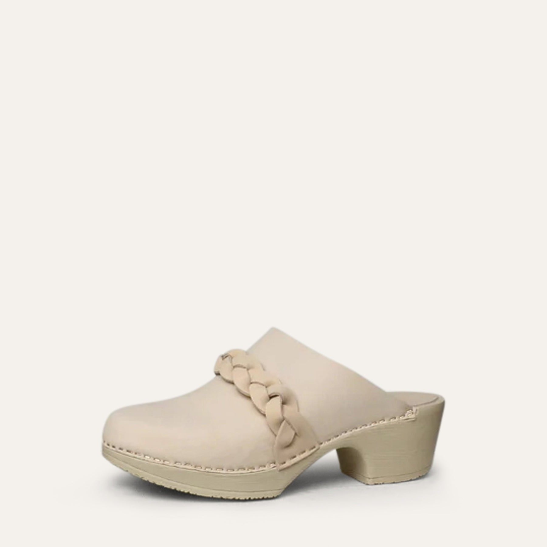 Lotta beige leather clog, Calou Stockholm