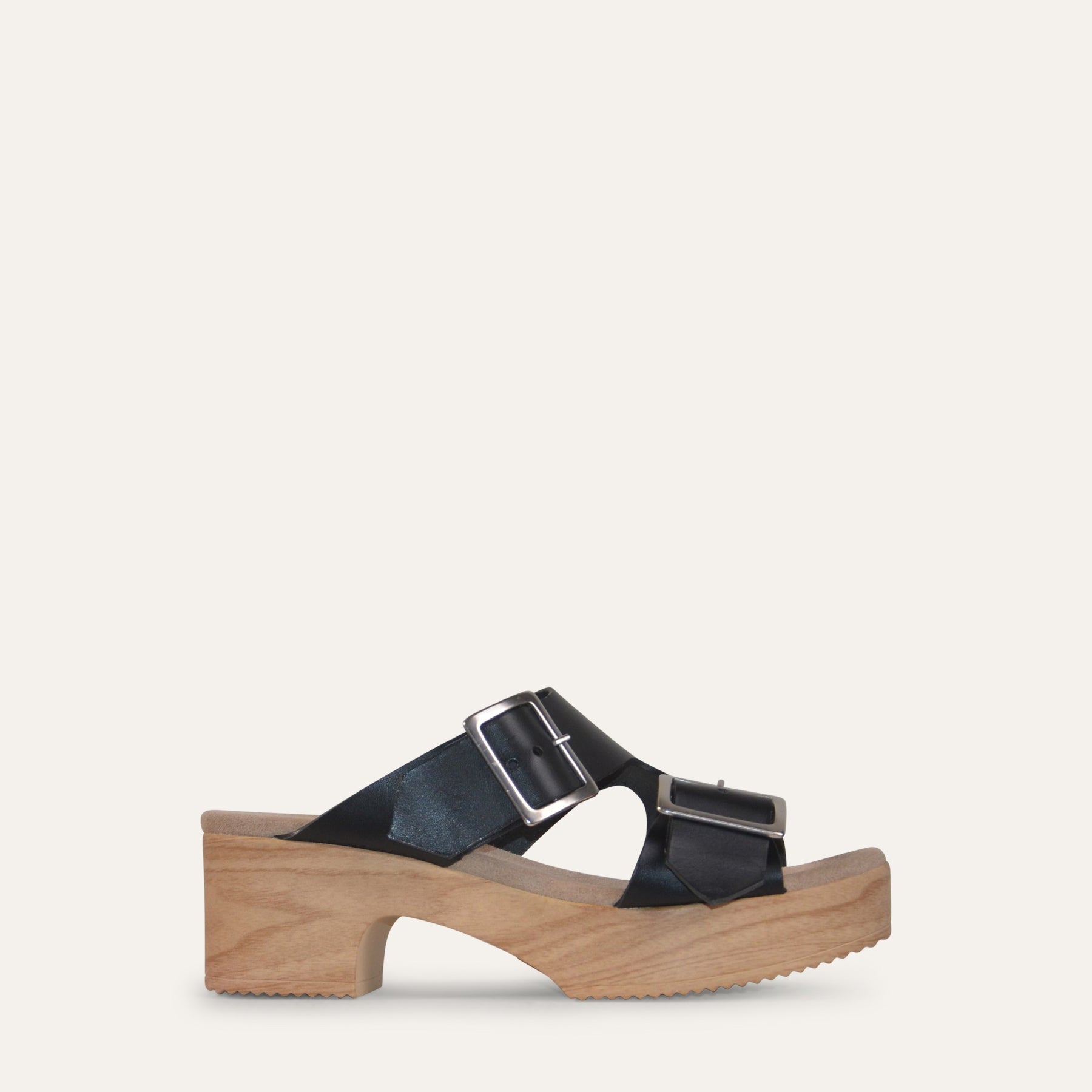 Noor black leather sandal, Calou Stockholm