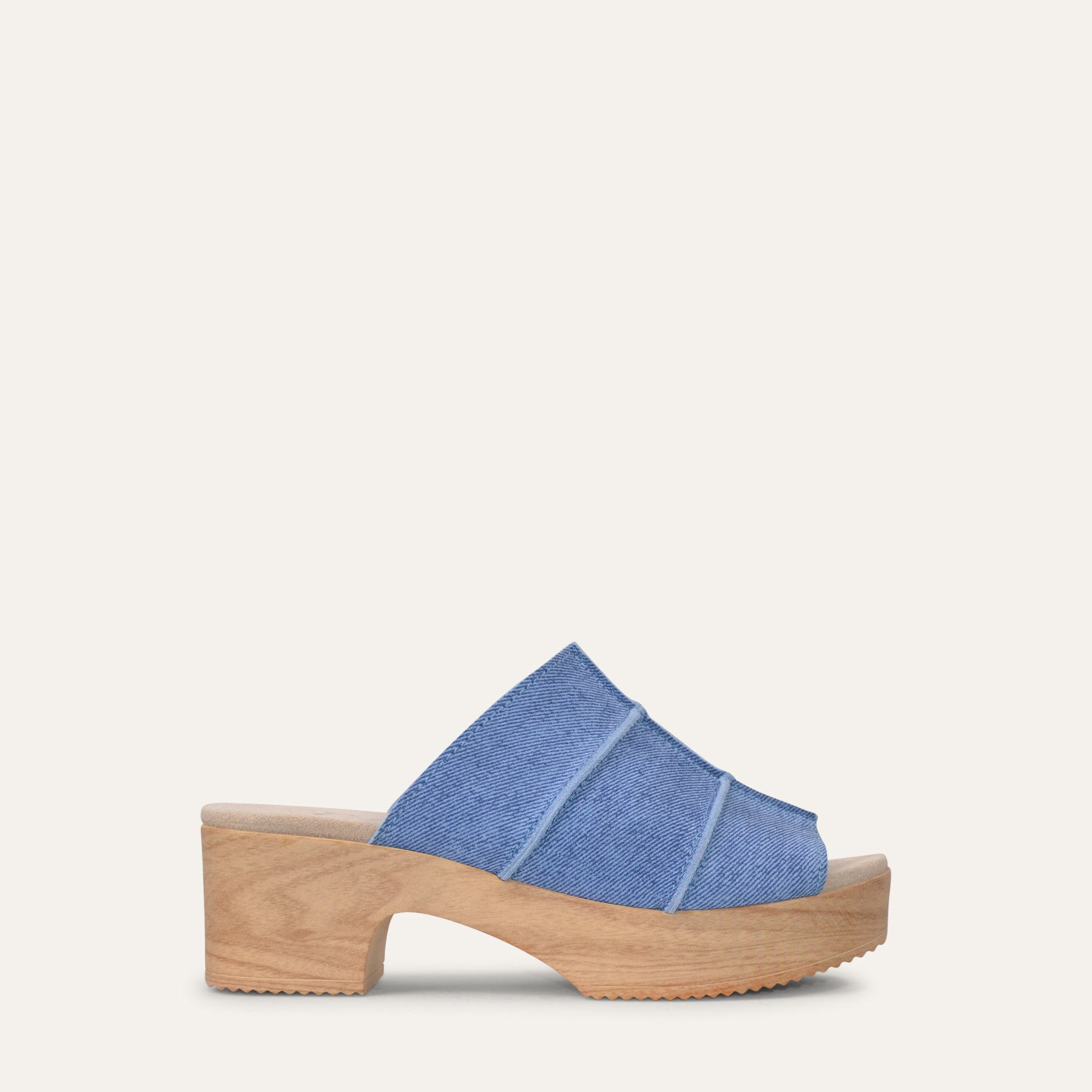Tova denim blue suede clog sandal Calou