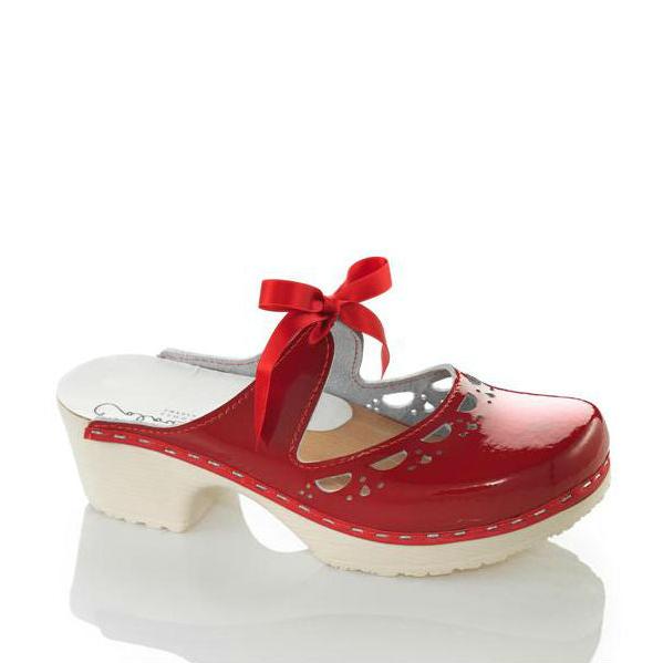 Knyta red patent clog, Calou stockholm